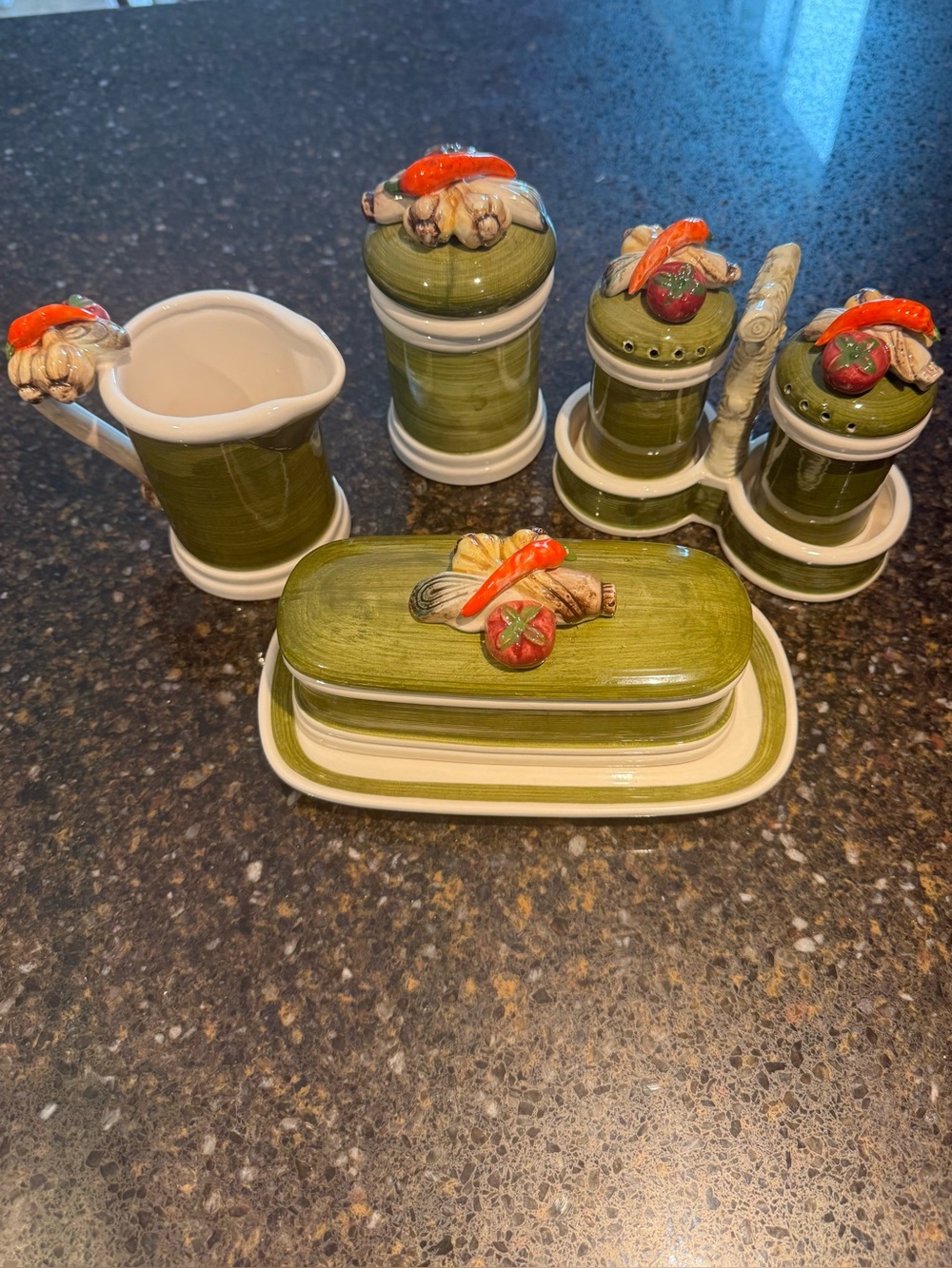 Vintage 1950’s Ceramic Artnart 5th Avenue Garden Harvest Kitchen Set
